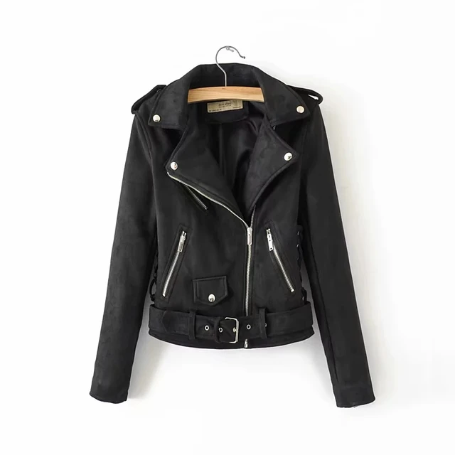 short black suede jacket