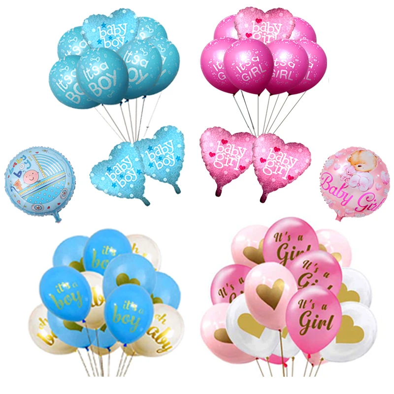 

Pink Blue Boy Girl Happy Birthday Party Balloons Children Baby Aluminum Helium Balloon Birthday Party Decoration Baby Shower