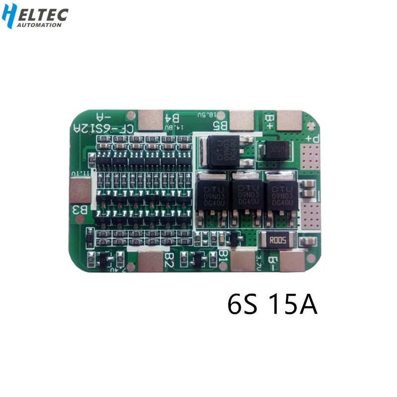 1PC 6S 15A 24V Lithium Protection Board For 6 Pack 18650 PCB BMS Li-ion Battery Cell Module