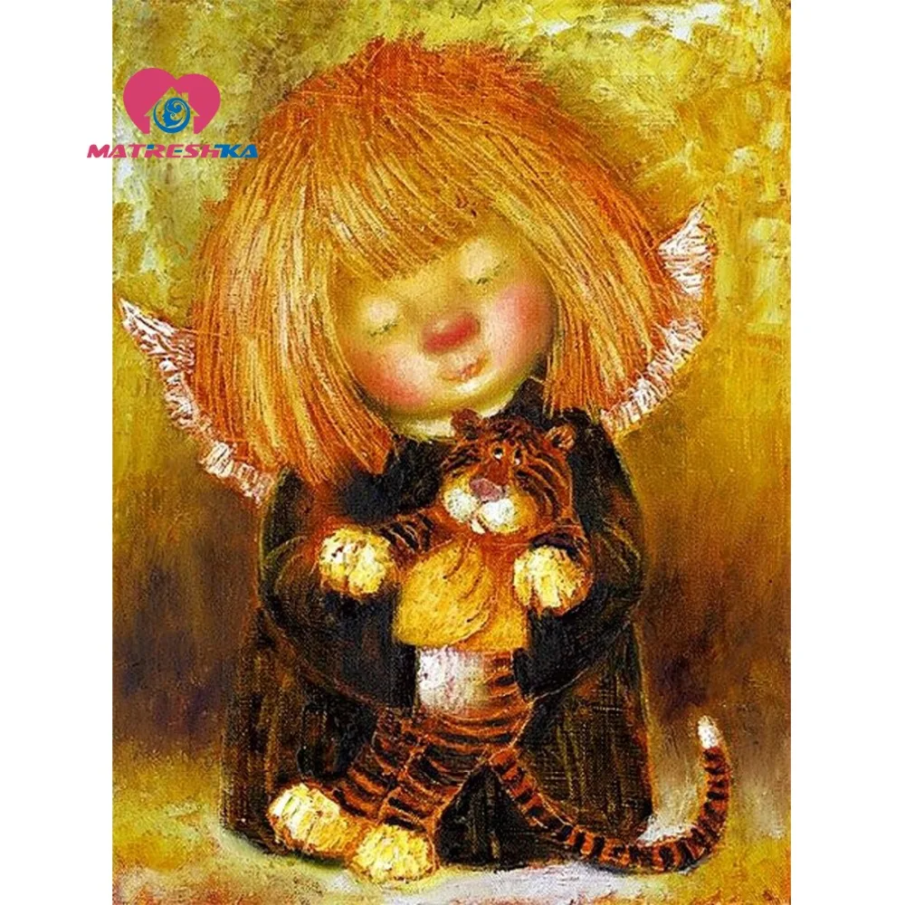 5D diamond mosaic diamond painting angel Diamond embroidery for children 5d rhinestone art Cross-stitch patterns home decoration
