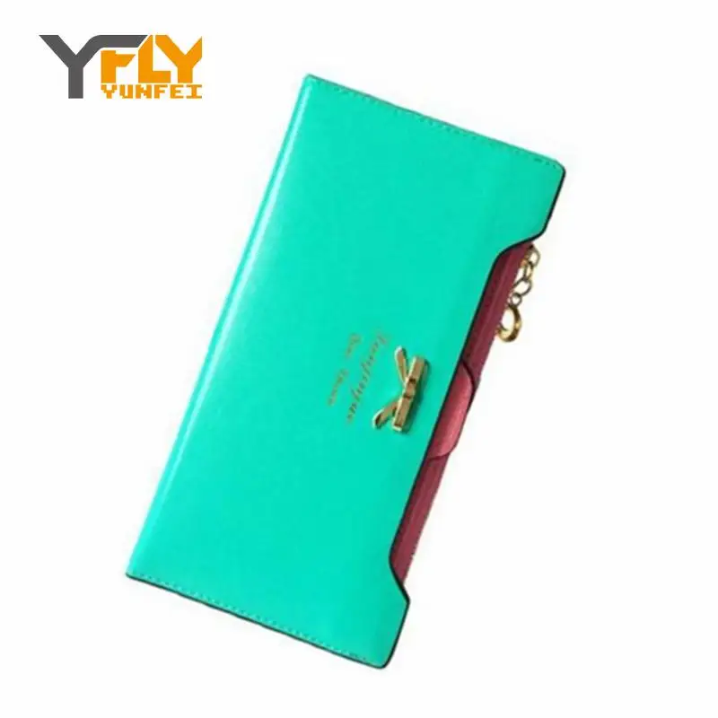 Y-FLY 2016 Fashion PU Women Wallet Multifunctional Long Wallet Vintage Ladies Clutch Thin Cheap Coin Purse Card Holder HB005