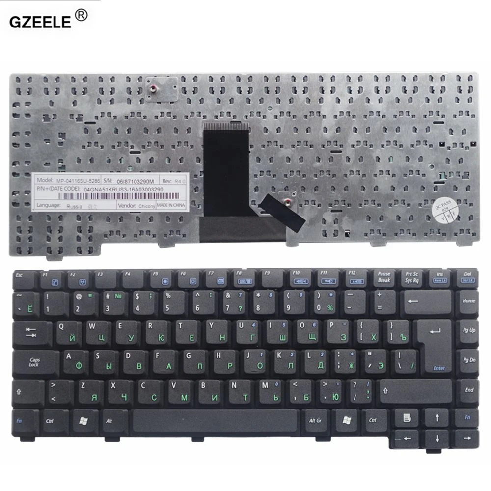 RU Keyboard for ASUS A6R A6Rp A6T A6Tc A6U A3G A3N A3 A3000 A6000 Russian Version Black Replacemnt