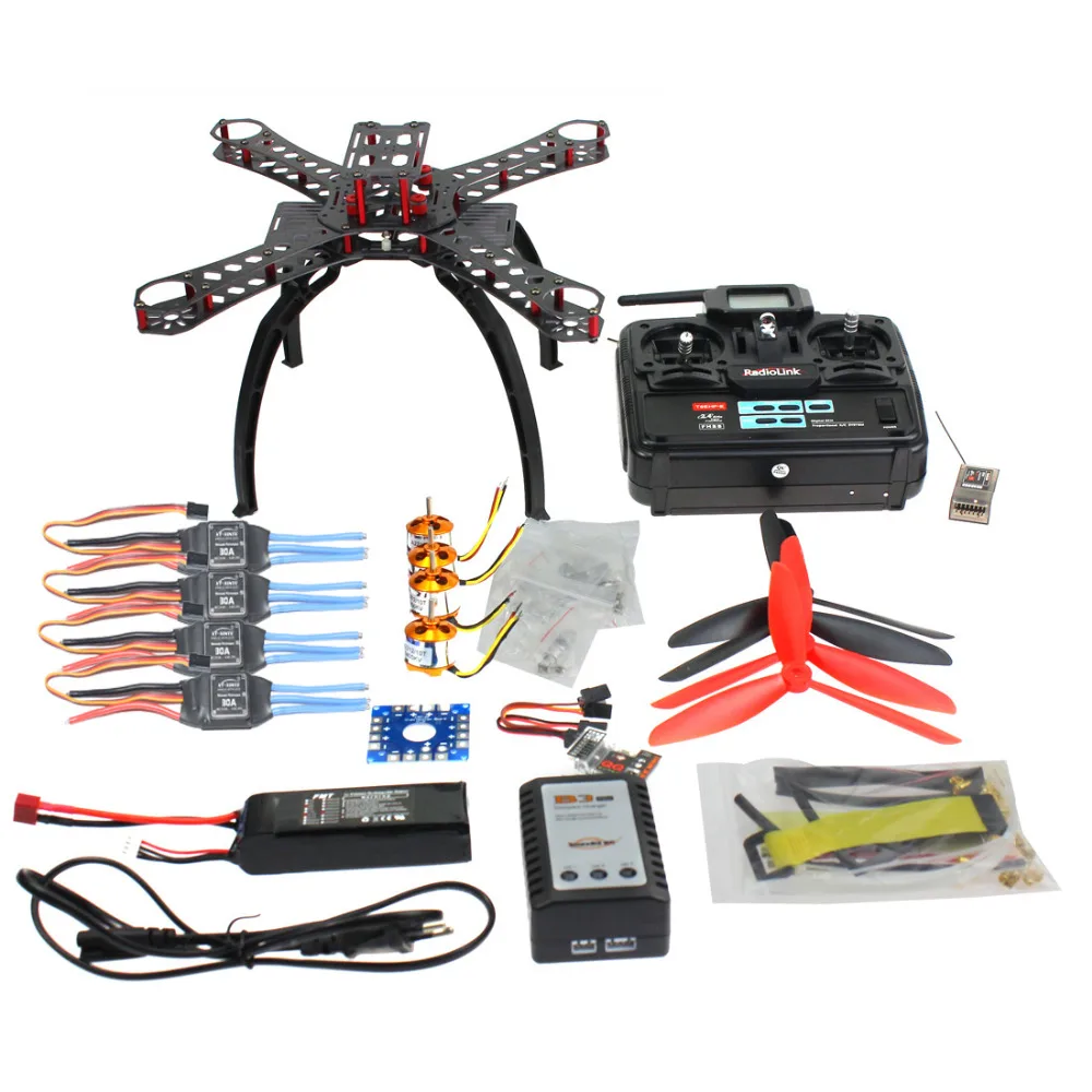 F14891 F QQ SUPER Multi rotor Flight Control DIY 310mm Fiberglass Multicopter Kit Radiolink 6CH TX