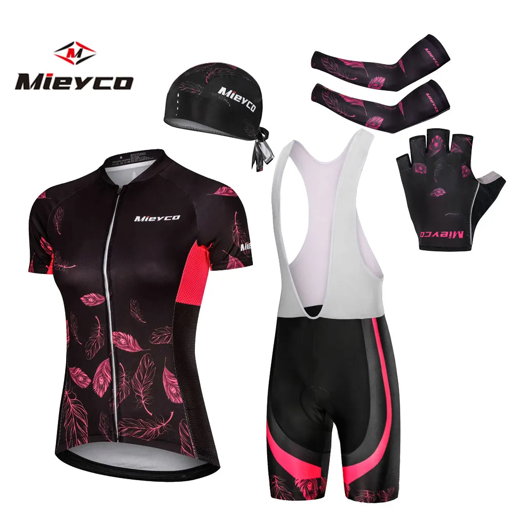 

Pro Team Cycling Clothing Women Short Sleeve Bicycle Jersey Set Sport MTB Wear Quick Dry Womens Road Bike Clothes Female Riding