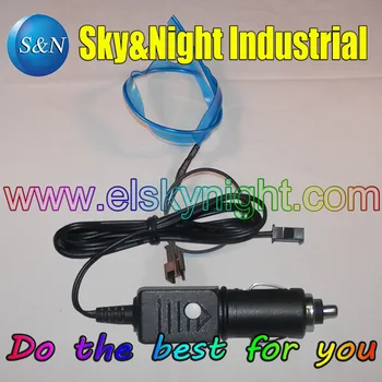 

Blue-EL Skirt Wire+12V Controller with Cigar lighter (functions of Constant -Flashing-Off)