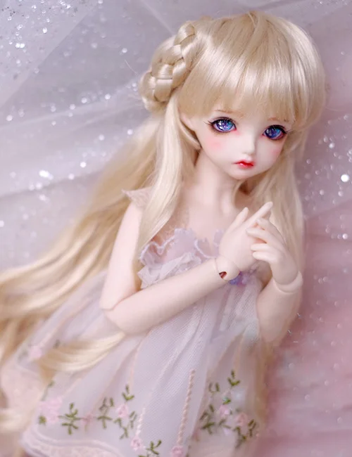 Парики для кукол BJD светлые золотые прямые длинные волнистые 1/3 1/4 DD Кукла SD MSD