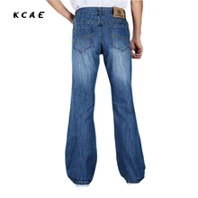 2017 New Fashionable Casual Big Men Flare Pants Jeans Male Loose Denim Long Trousers Sexy Cool Size 28-38