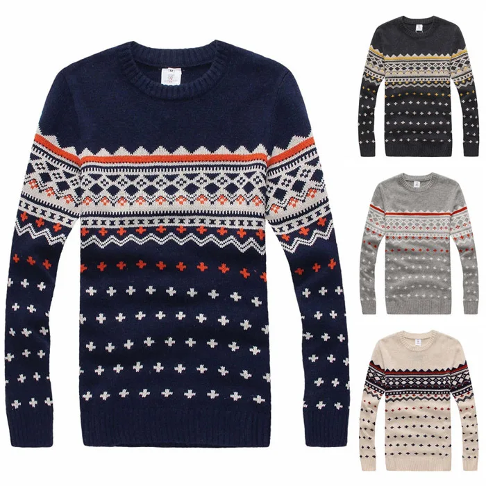 British Retro Style Men Sweaters British Retro Style Good Quality O