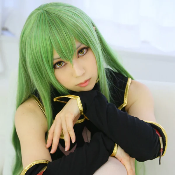 Код GEASS Lelouch of the Rebellion код Geass C.C CC императрица 100 см 39 дюймов зеленый длинный прямой
