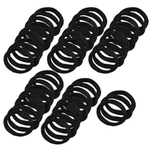 Черные эластичные резинки для волос конский хвост держатели для женщин 48 шт Мода