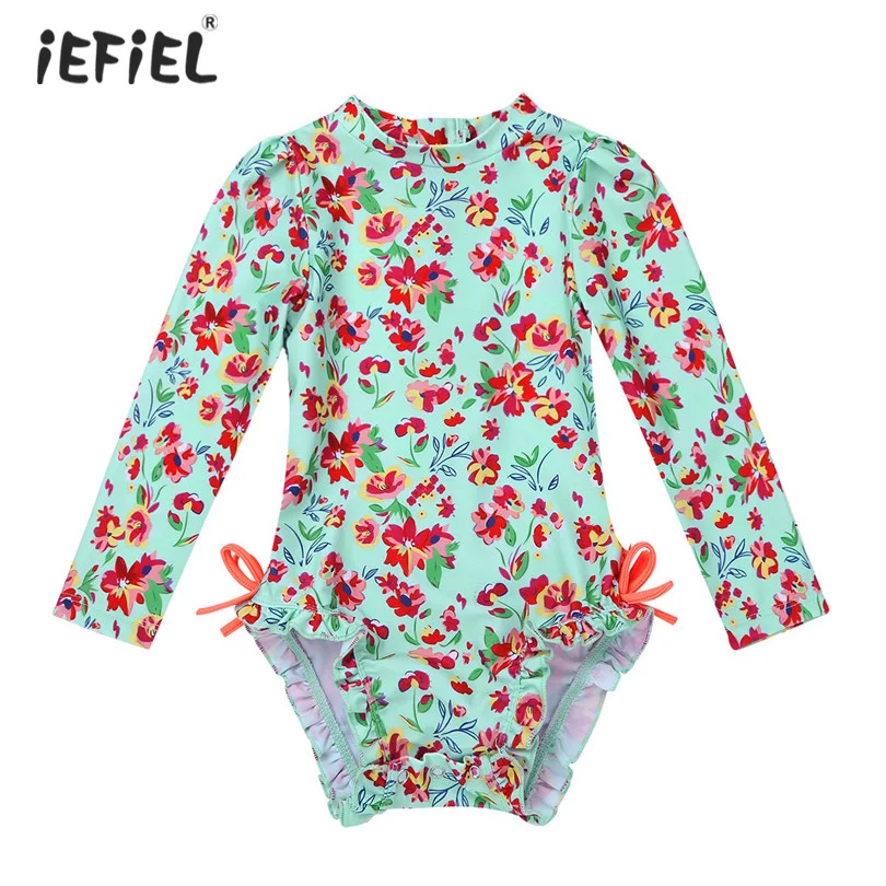 Target Baby Swimsuits LSLJS Girl's One Piece Floral Print Swimsuit