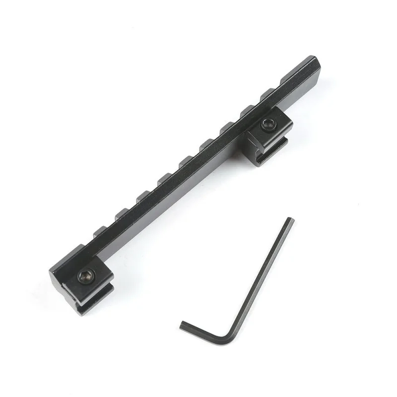 

Aluminum Alloy 125 mm Length 10 Slots Fit 11 turns 20mm Dovetail Picatinny Weaver Rail Mount Adapter For Air Gun Rifle Scope