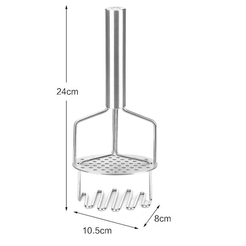 Толкатель из нержавеющей стали Толкушка с широкой давящая плстина для гладкого пюре картофеля приспособления для фруктов и овощей Пресс дробилка