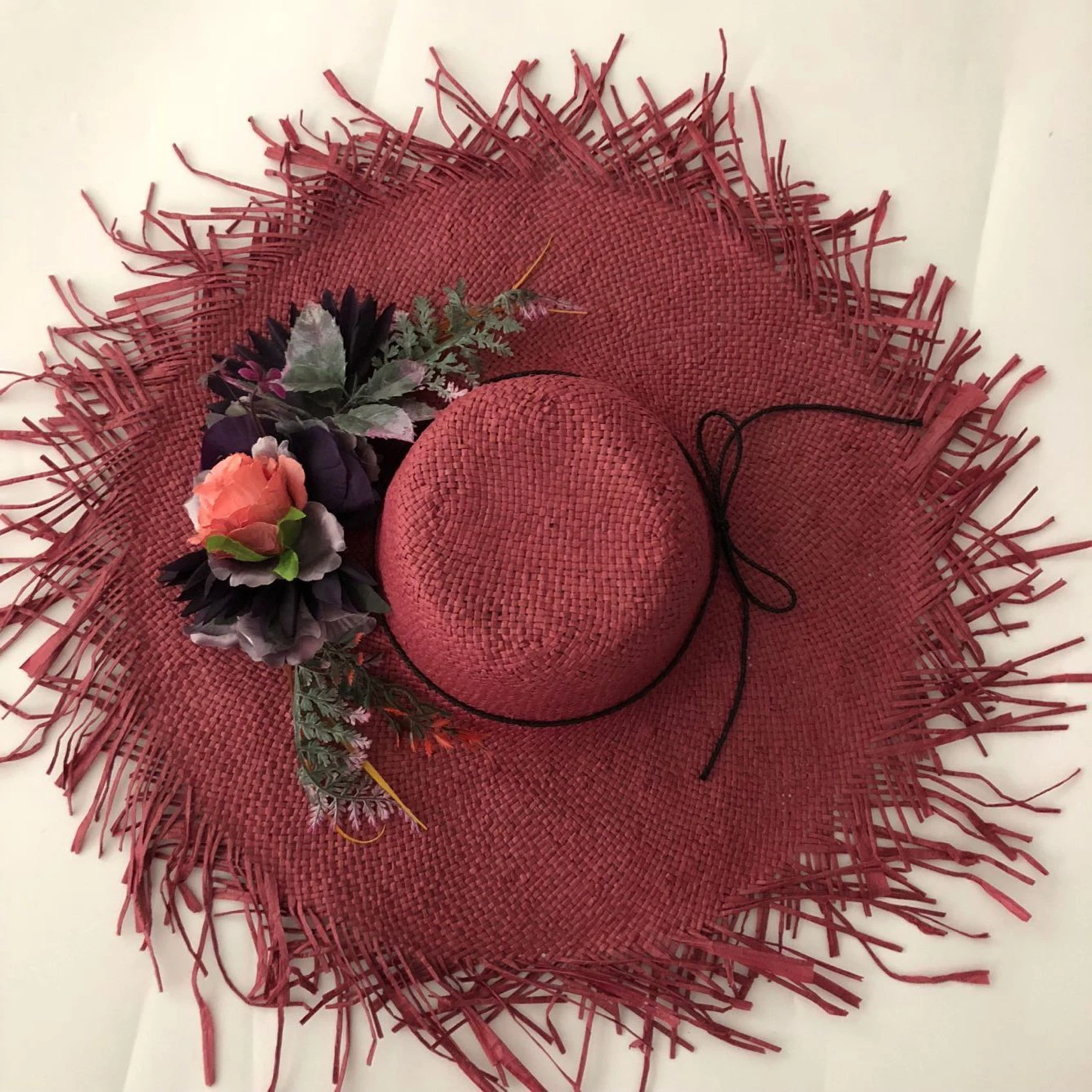 

ZJBECHAHMU Casual Floral Vintage Straw Sun Hats For Women Summer Caps Outdoor holiday shade beach folding straw hat New fedoras