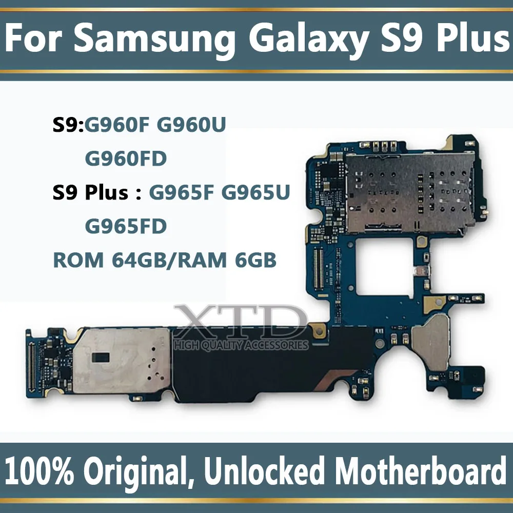 100% оригинальная материнская плата разблокировки для Samsung Galaxy S9 PLUS G965F G960F