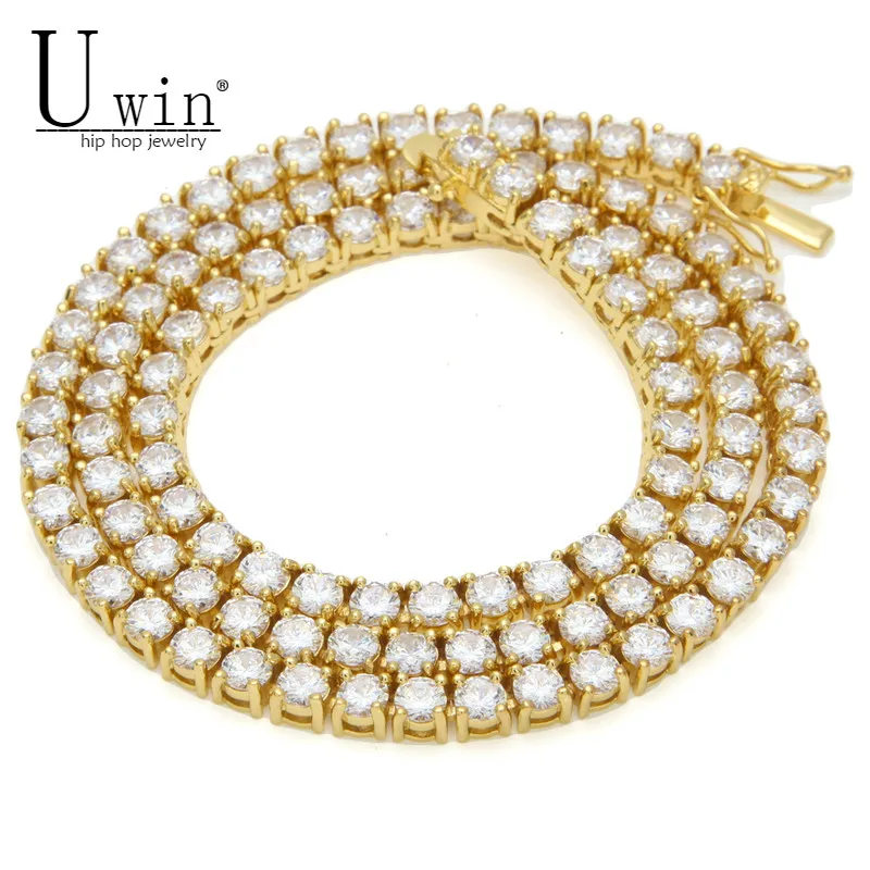 3mm 4mm 5mm Mens Zircon Tennis Chain Necklace Gold Silver Color Copper Material Iced Out 1 Row CZ Chain Hip hop Necklace 20inch 3mm 4mm 5mm Mens Zircon Tennis Chain Necklace Gold Silver Color Copper Material Iced Out 1 Row CZ Chain Hip hop Necklace 20inch