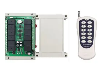 

2018 DC 12V 12 CH Channel Wireless Remote Control Switch 2 Transmitter+Receiver 433MHZ/315M For light lamp