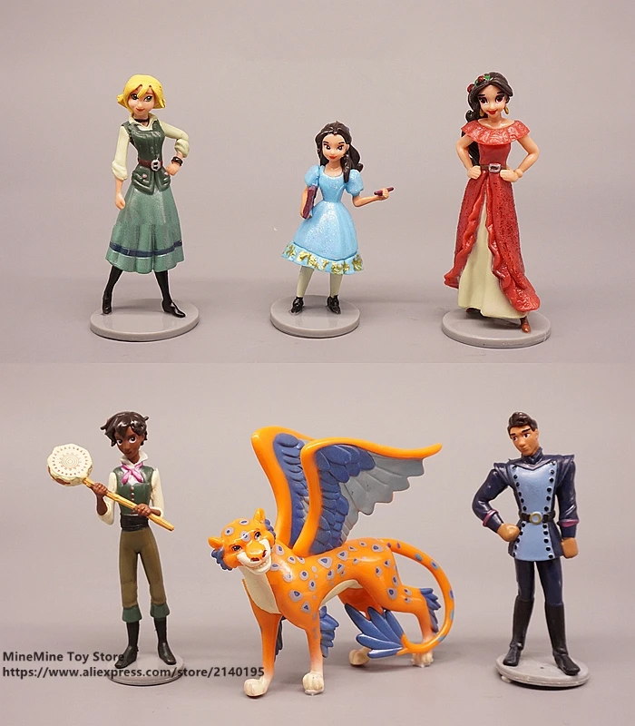 

ZXZ Elena of Avalor princess 8-10cm 6pcs/set Action Figure Posture Anime Decoration Collection Figurine Toy model children