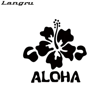 

Langru Hot Sale Car Stying Decal Hawaii Hibiscus Flower Beach Surfing Vacation Car Decorative Vinyl Decals JDM