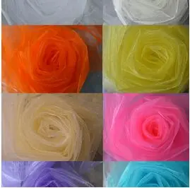 

50m/lots wide1.5m Organza Silk Flower Crystal Organza Snow Yarn Fabric For Decoration Wedding Party Decoration