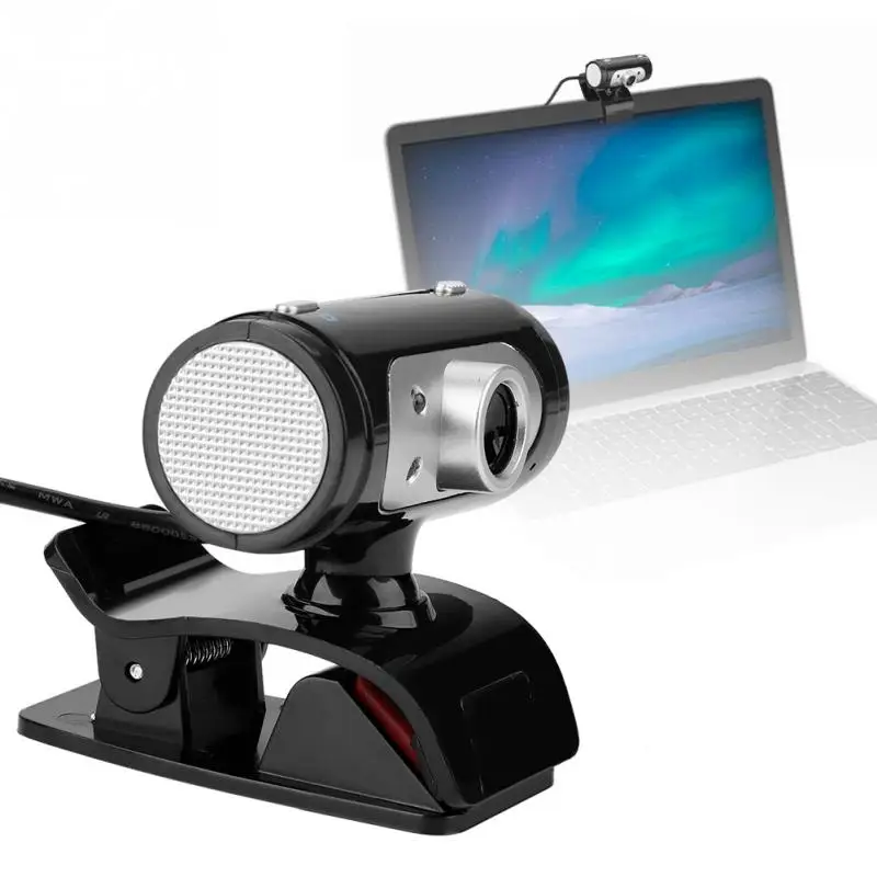 

USB2.0 720 PC Camera HD USB Web Camera MIC for Computer Laptop LED Light Black Web Cameras 2018