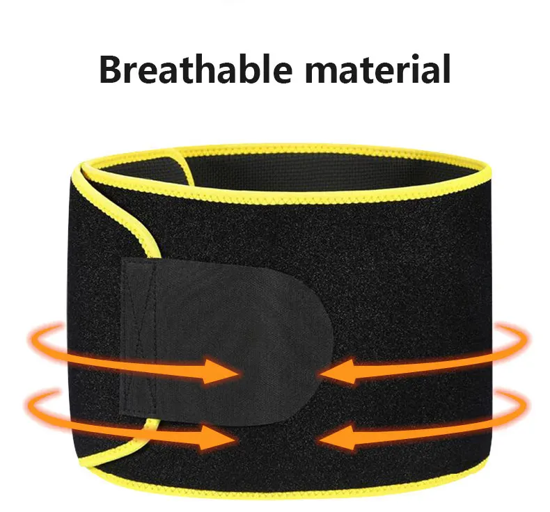 Поддержка талии триммер Пояс упражнения потеря веса Тренажерный Зал Фитнес-ремни протектор Тяжелая атлетика Регулируемый нейлон дышащий