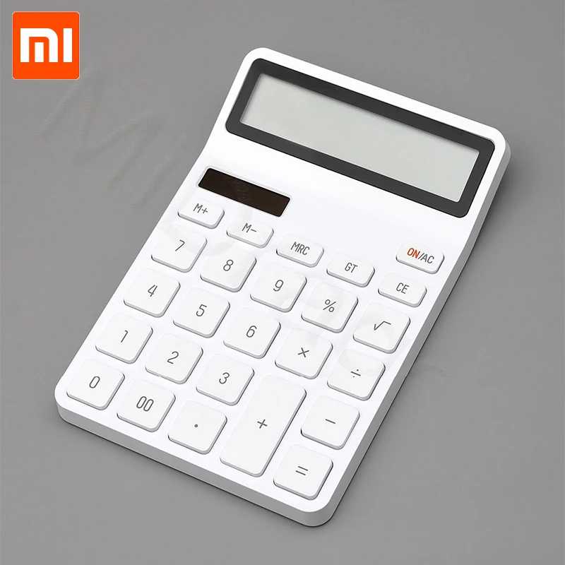 

Xiaomi Mijia LEMO Desktop Calculator photoelectric dual drive 12 number display automatic shutdown calculator for office finance