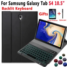 Чехол-клавиатура с подсветкой для samsung Galaxy Tab S4 10,5 SM-T830 SM-T835 T830 T835 тонкий кожаный чехол для планшета bluetooth-клавиатура