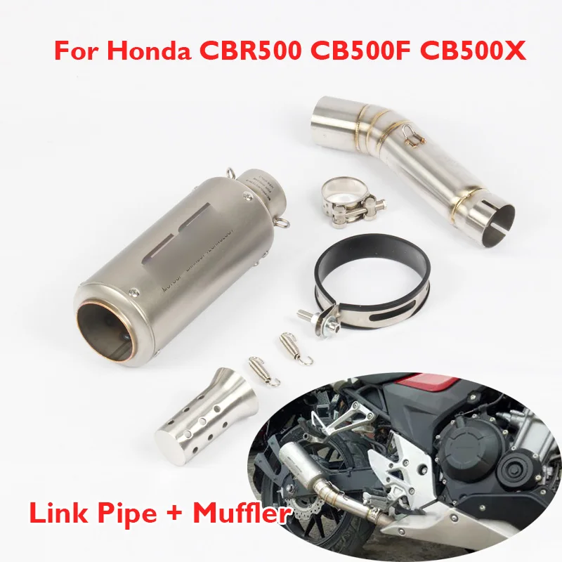 

Slip on CBR500 CB500X CB500F Motorcycle Exhaust Pipe Exhaust System Link Pipe Middle Connect Pipe for Honda CBR500 CB500X CB500F