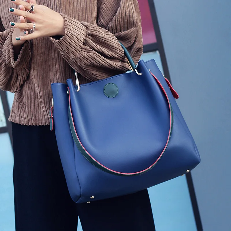 

GLHGJP European American Style Women Handbag Contracted PU Leather Composite Bag Large Capacity Female Shoulder Bag Bolsa Sac