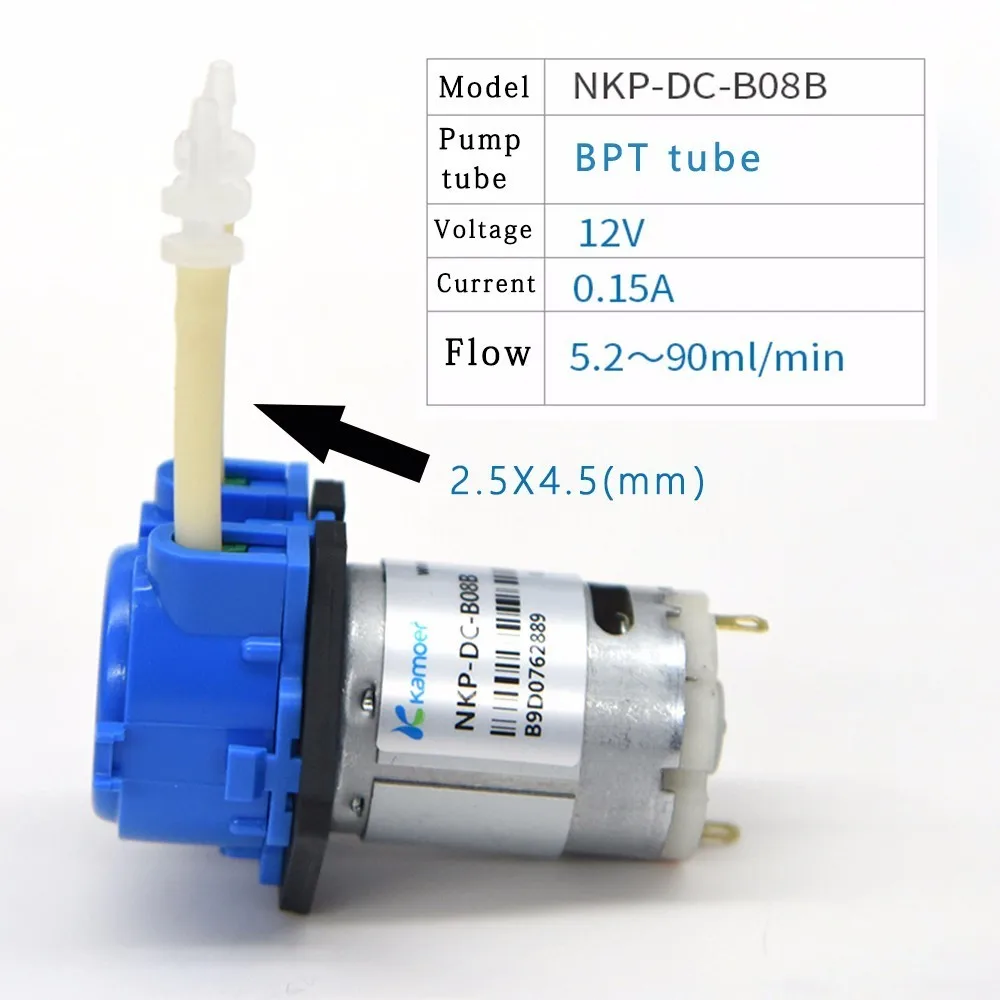 12 V/24 V DC перистальтический насос-дозатор головки с разъемом для Arduino аквариум лаборатории аналитическая "сделай сам" - Напряжение: 12V-B08B