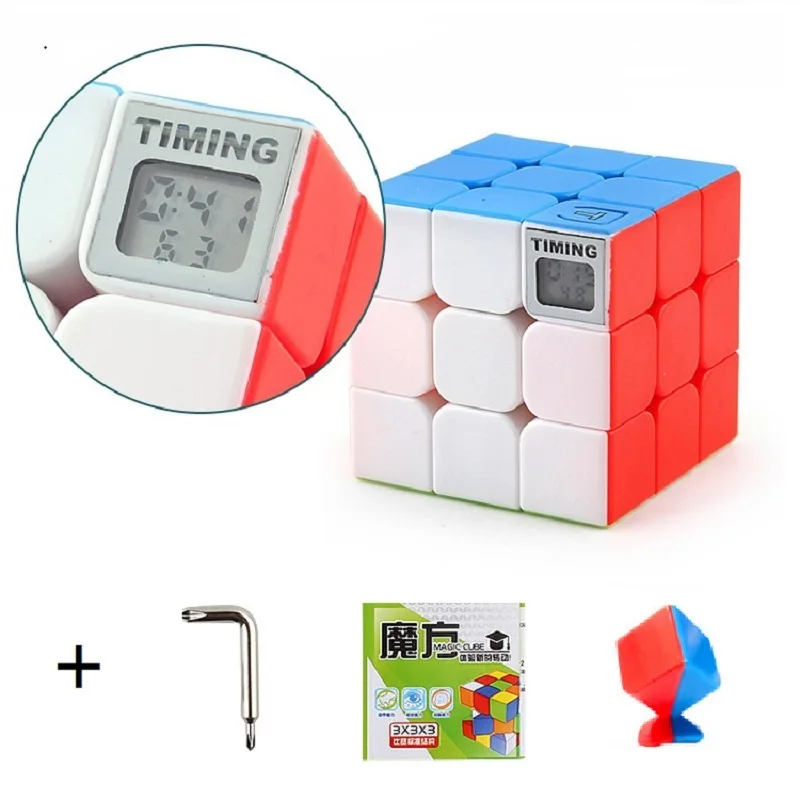 

3x3x3 Magic Puzzles Cube Children Toys Speed Training Timer Cube Learning Educational Puzzle Magico Toys With screwdriver