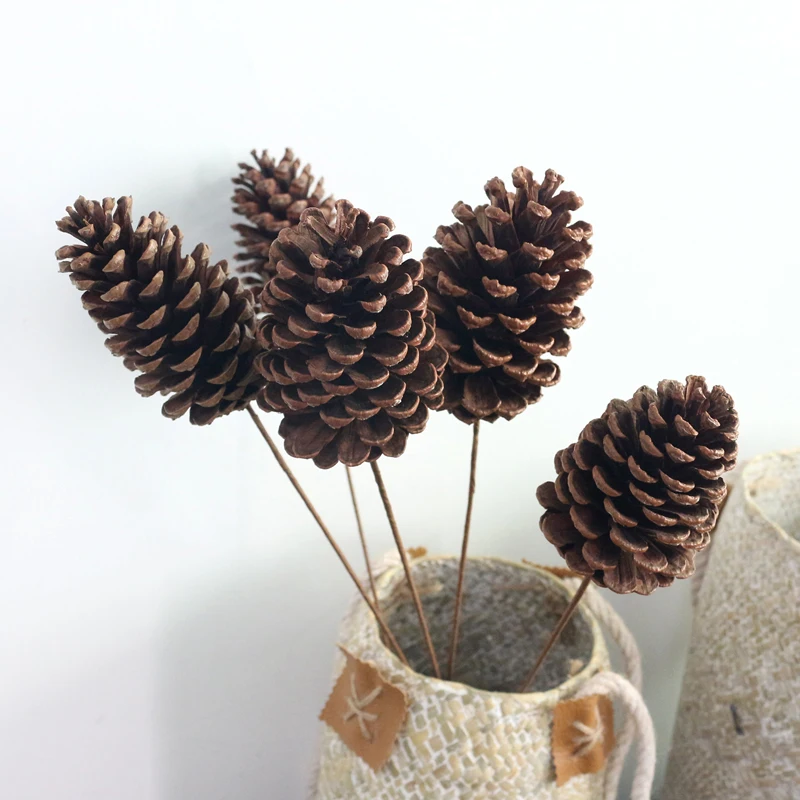 JAROWN Wooden Decoration Dried Pine Nuts Pine Cones For Christmas Holiday DIY Party Ornament Home Office Decor Supplies (7)