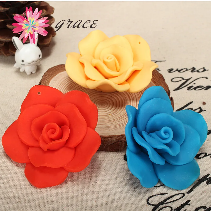 Polymer Craft Accessory Ceramic Craft Accessory Polymer Flower Bead