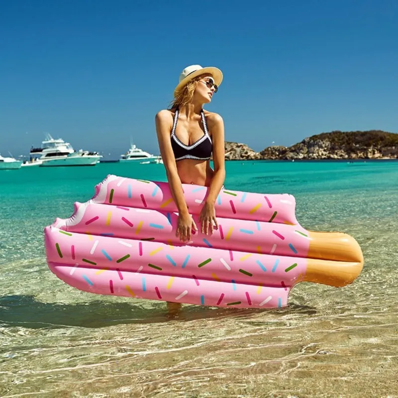 

Inflatable Ice Cream Rainbow Float Mattress Pool Fun Toys Floating Row Air Bed Adult Pool Float Swimming Circle Water Toy