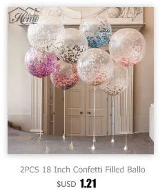 Комплект из 2 предметов, 18 дюймов баллонов заполнены конфетти воздушные шары для ко Дню Святого Валентина торжества одежда для свадьбы, дня рождения украшения пользу "сделай сам"