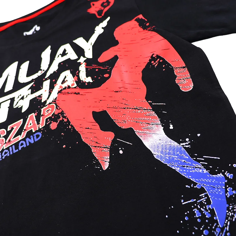 VSZAP Mma футболка с коротким рукавом из Джерси муай тай шорты для спортзала занятий