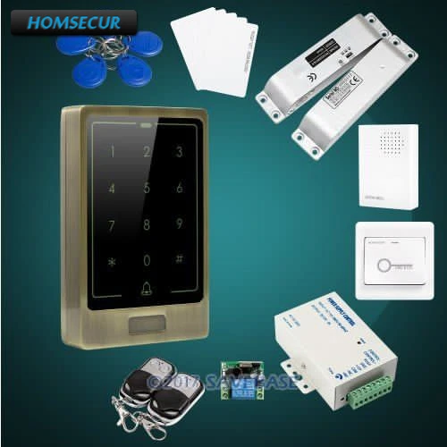 

HOMSECUR New Waterproof Green Bronze FRID Access Control Set With Drop Bolt Lock + Data Copy and Backup Function