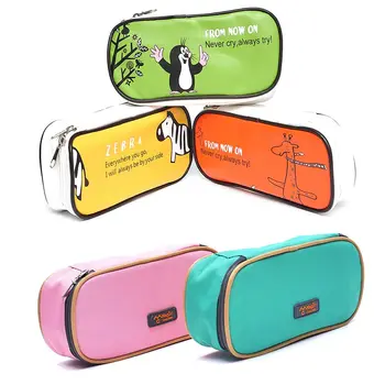 

ISKYBOB Student Canvas Pen Bag Pencil Case Cosmetic Bags Travel Makeup Organizer Bags