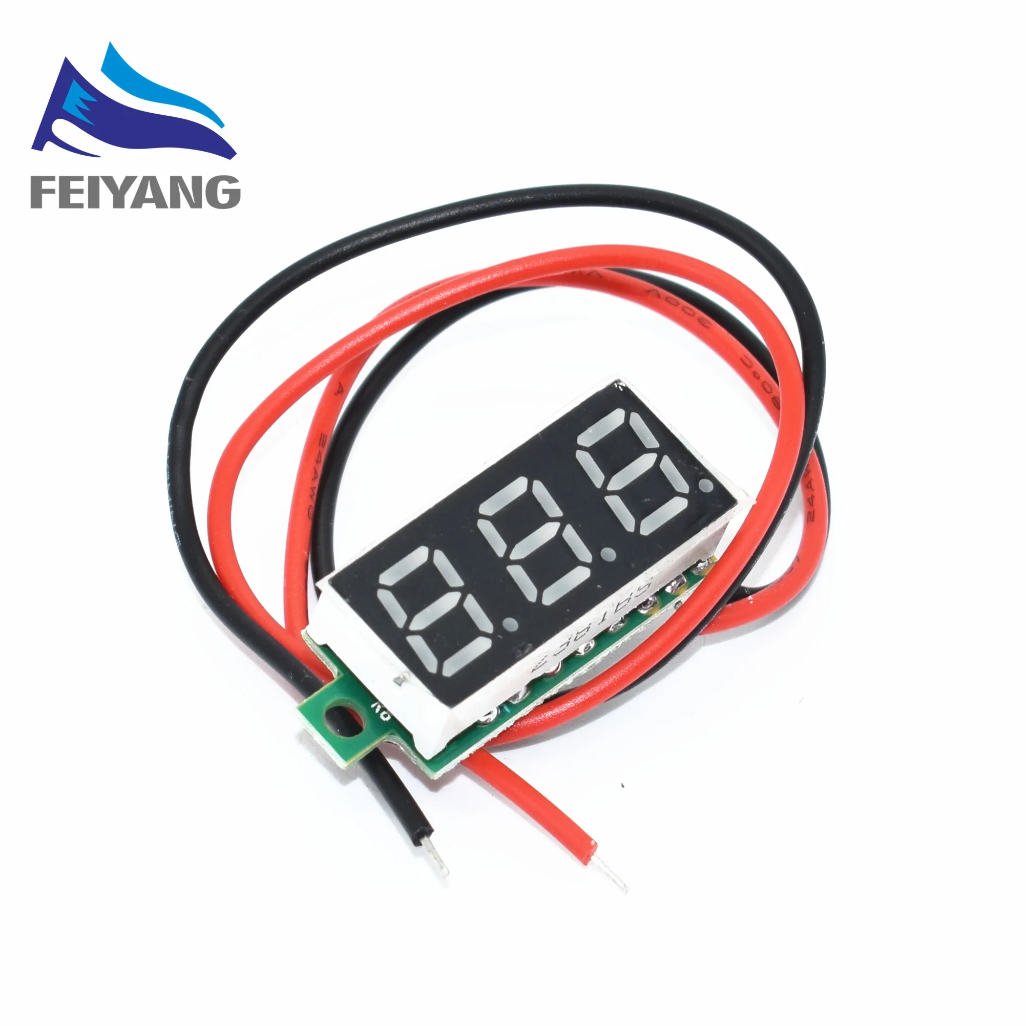 

0.28 Inch 2.5V-40V Mini Digital Voltmeter Voltage Tester Meter RED/BLUE/YELLOW/GREEN LED Screen 30*10*8mm