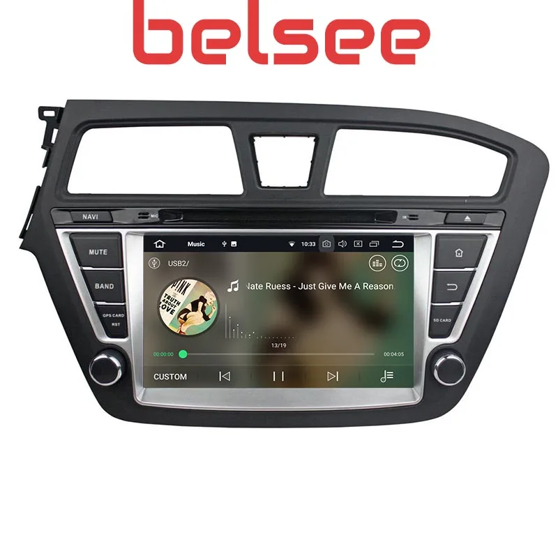 Excellent Belsee for Hyundai i20 2014 2015 IPS Screen Stereo DVD Player GPS Navigation 2 Din Bluetooth Android 8 Car Radio Autoradio Audio 1
