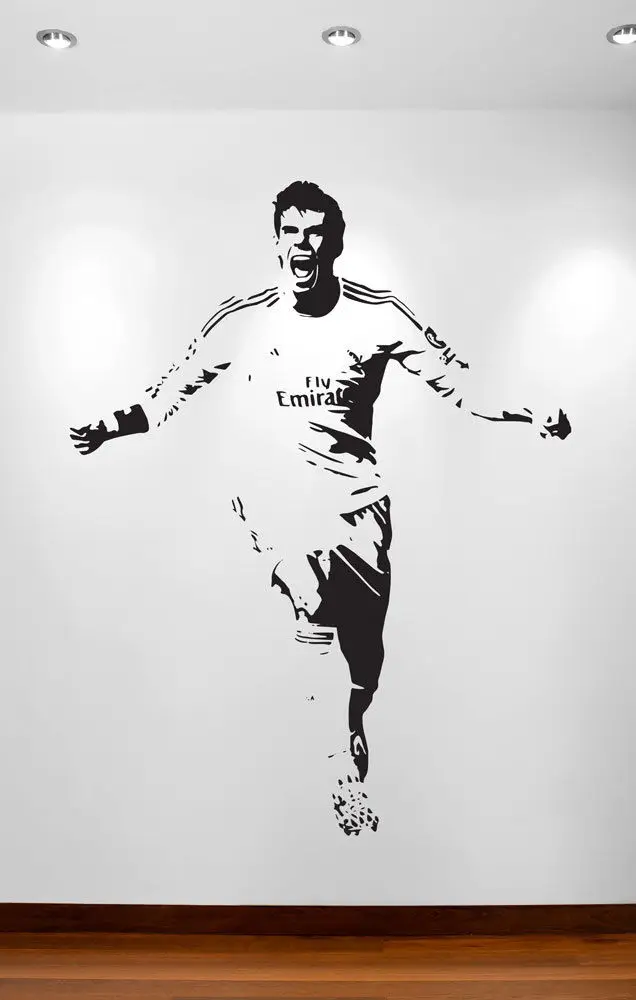 

GARETH BALE FOOTBALLER SPORT STAR POSTER WALL POP ART STICKER REMOVABLE VINYL TRANSFER DECAL ROOM 111x85cm/43.7"X33.46"