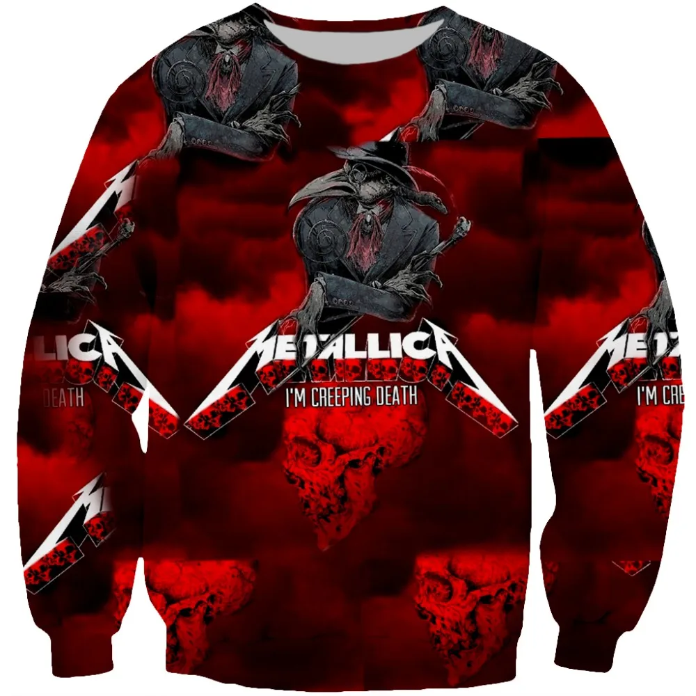 2019 new Fashion Mens Outerwear 3d Print Music Star Pullover punk series rock Metallica Sweatshirt Men Autumn Tops 2019 new Fashion Mens Outerwear 3d Print Music Star Pullover punk series rock Metallica Sweatshirt Men Autumn Tops