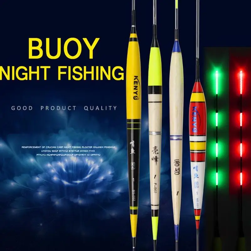 

Bite Alarm Smart Fishing Float Fish Bite Bait LED Light Color Change Automatic Night Electronic Changing Buoy Smart Led Float