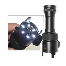 Карманный 50X светодиодный микроскоп с подсветкой увеличительное стекло металлический лупа для идентификации