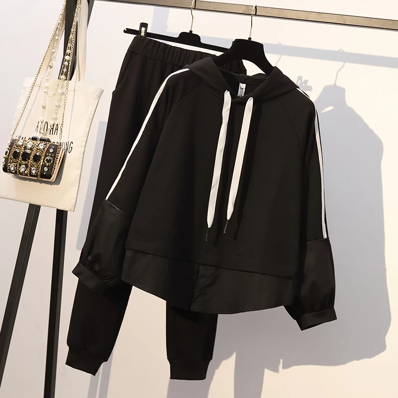 

YICIYA black Plus size large big 4xl 5xl tracksuits for women co-ord set outfits 2 piece sets ruffles top pant suits clothes