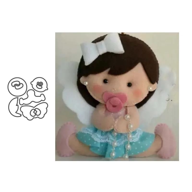

Metal cutting dies cut build up Female baby smile collage Scrapbook PAPER CRAFT card album stencils craft die
