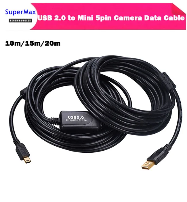 USB 2.0 to Mini 5pin Camera Data cable T cable USB Extesion cable 10m