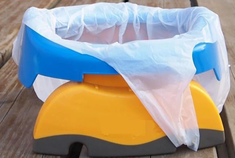 Assento de Viagem Anéis com Urina Bolsa para Crianças Bebê Portátil Pottie Câmara Potes Foldaway Toalete Treinamento Potty Verde Azul Rosa 7 treinamento assento de viagem potty anéis com