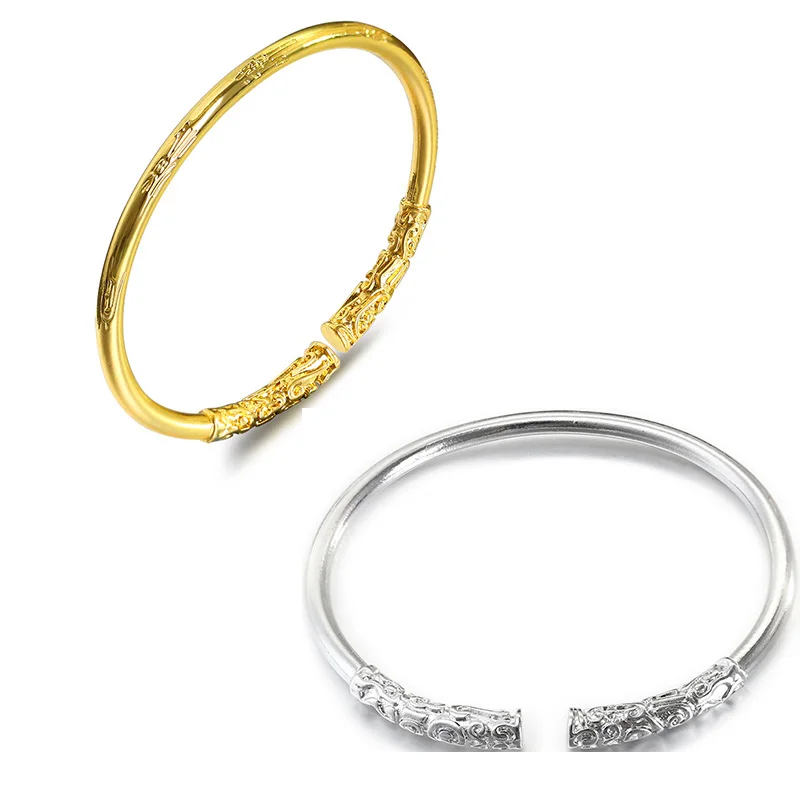 

Simple and Stylish Qitian Dasheng Returns To The Wishful Gold Hoop Bracelet Fit for Men and Women Creative Couple Bracelet